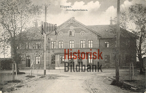 Klippan. J�rnv�gsstationen.