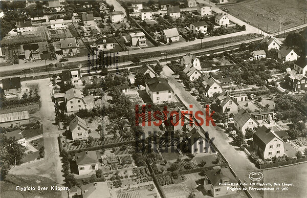Flygfoto �ver Klippan.